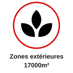 Zones extérieures 17000 m²