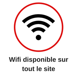 Wifi disponible sur tout le site