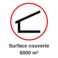 Surface couverte 6000 m²